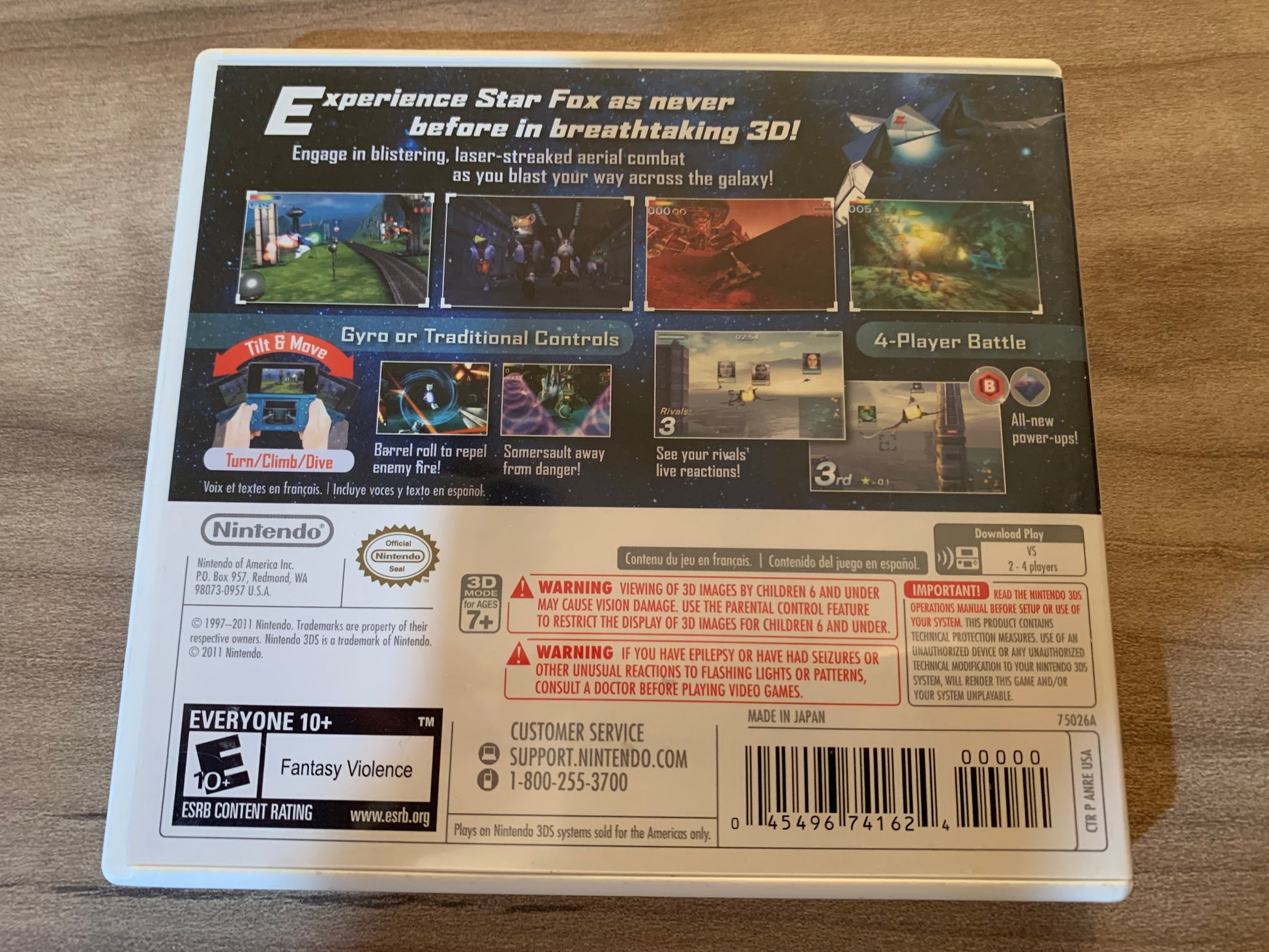 PiXELRETROGAME.COM : NINTENDO 3DS (3DS) STAR FOX 64 3D COMPLETE CIB BOX MANUAL GAME NTSC