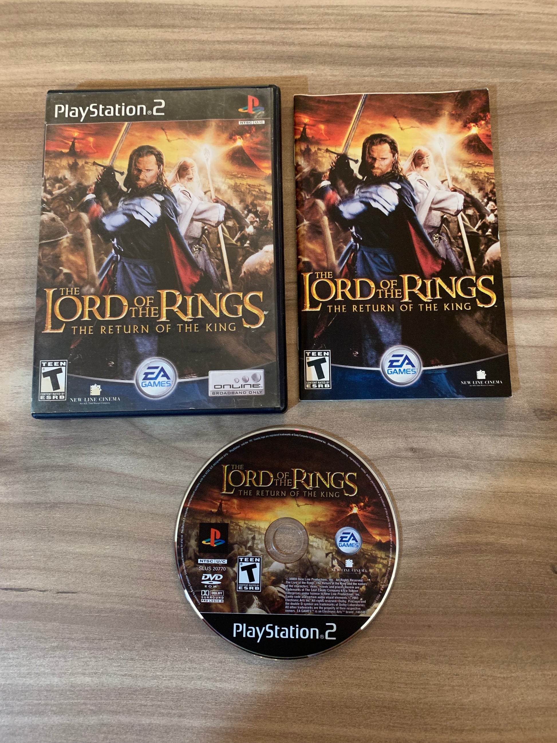 PiXEL-RETRO.COM : SONY PLAYSTATION 2 (PS2) COMPLET CIB BOX MANUAL GAME NTSC THE LORD OF THE RINGS THE RETURN OF THE KING
