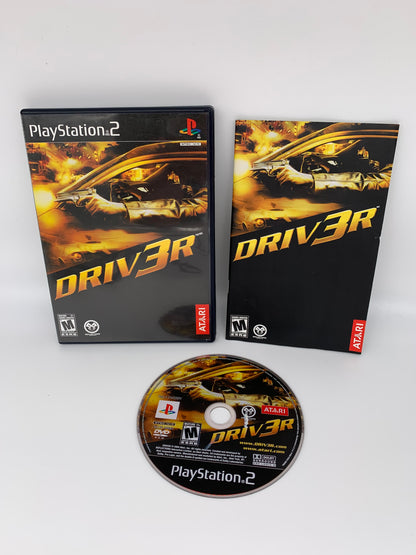 PiXEL-RETRO.COM : SONY PLAYSTATION 2 (PS2) COMPLET CIB BOX MANUAL GAME NTSC DRIV3R DRIVER 3