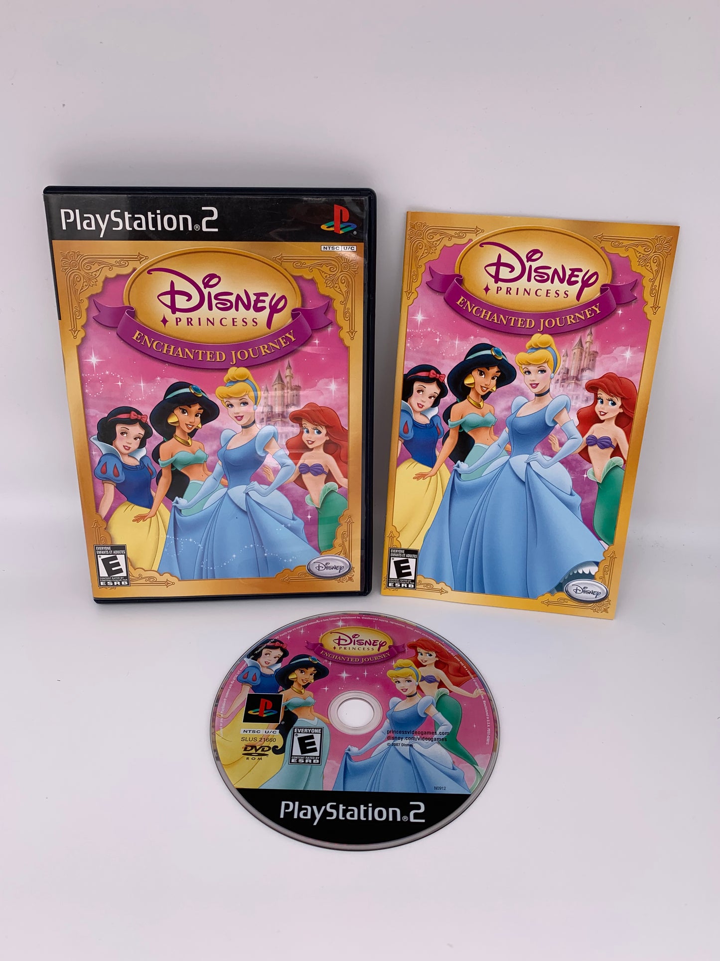 PiXEL-RETRO.COM : SONY PLAYSTATION 2 (PS2) COMPLET CIB BOX MANUAL GAME NTSC DISNEY PRINCESS ENCHANTED JOURNEY