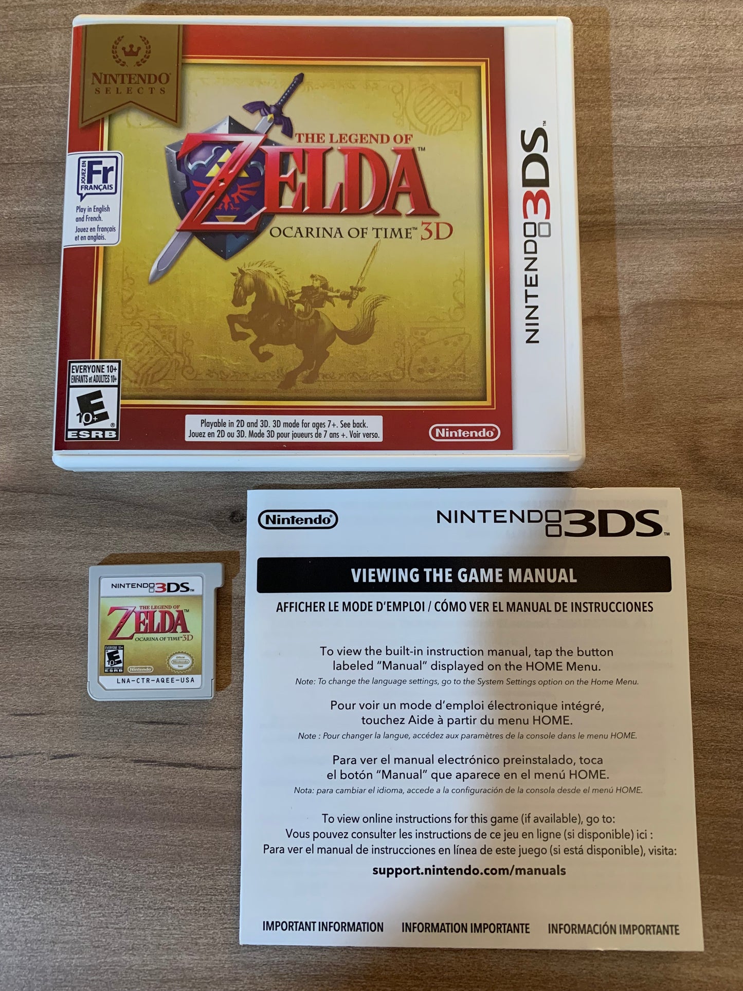 PiXEL-RETRO.COM : NINTENDO 3DS (3DS) THE LEGEND OF ZELDA : OCARINA OF TIME 3D COMPLETE CIB BOX MANUAL GAME NTSC