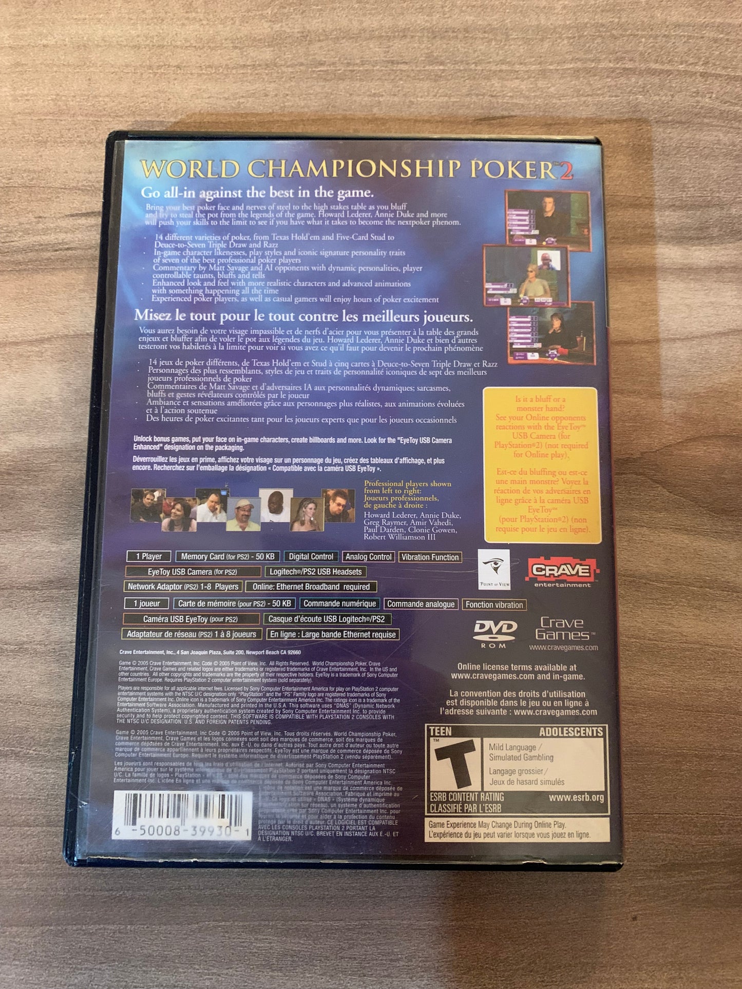 SONY PLAYSTATiON 2 [PS2] | WORLD CHAMPiONSHiP POKER 2