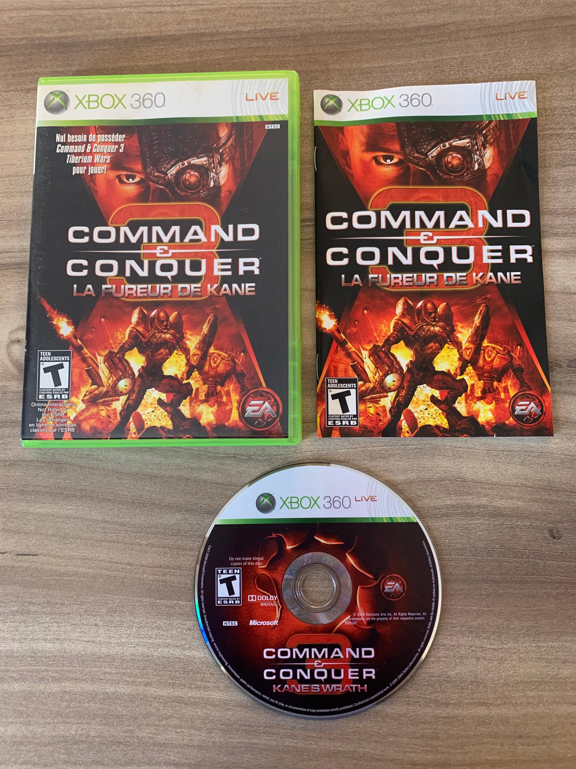 PiXEL-RETRO.COM : MICROSOFT XBOX 360 COMPLETE CIB BOX MANUAL GAME NTSC COMMAND & CONQUER 3 KANE'S WRATH