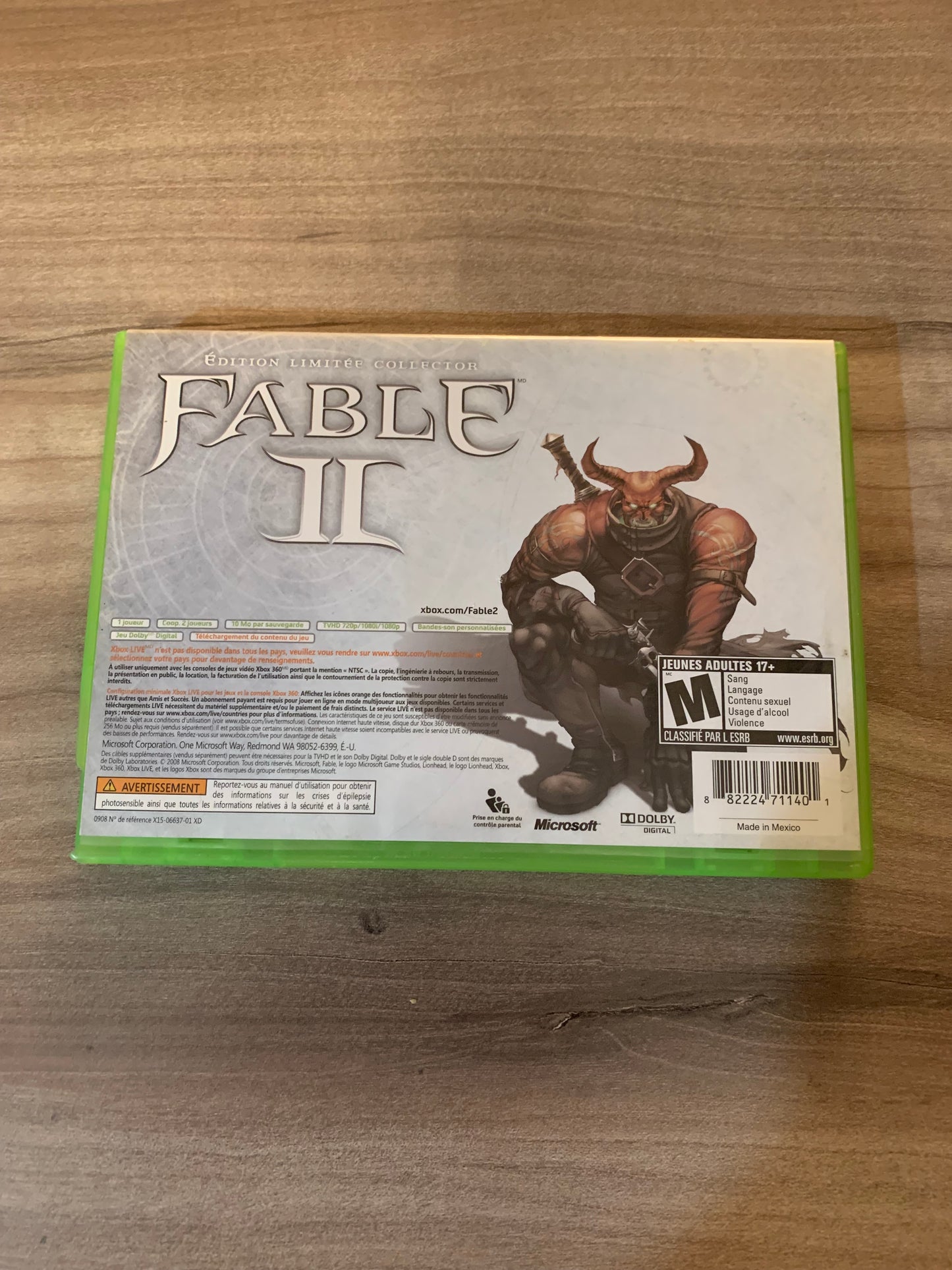 Microsoft XBOX 360 | FABLE II | LIMITED COLLECTOR'S EDITION FRENCH VERSiON