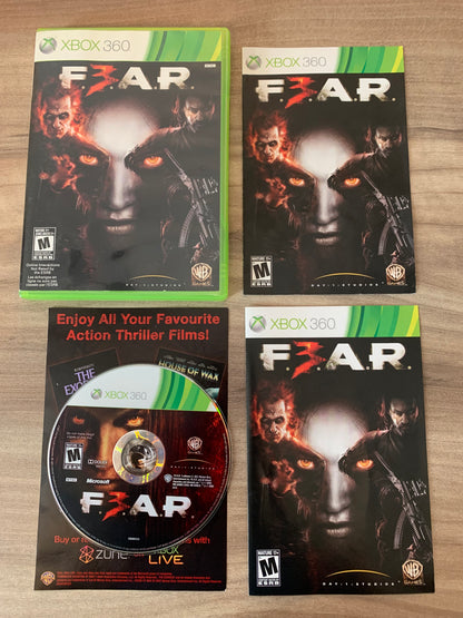 PiXEL-RETRO.COM : MICROSOFT XBOX 360 COMPLETE CIB BOX MANUAL GAME NTSC F.3.A.R.  FEAR 3