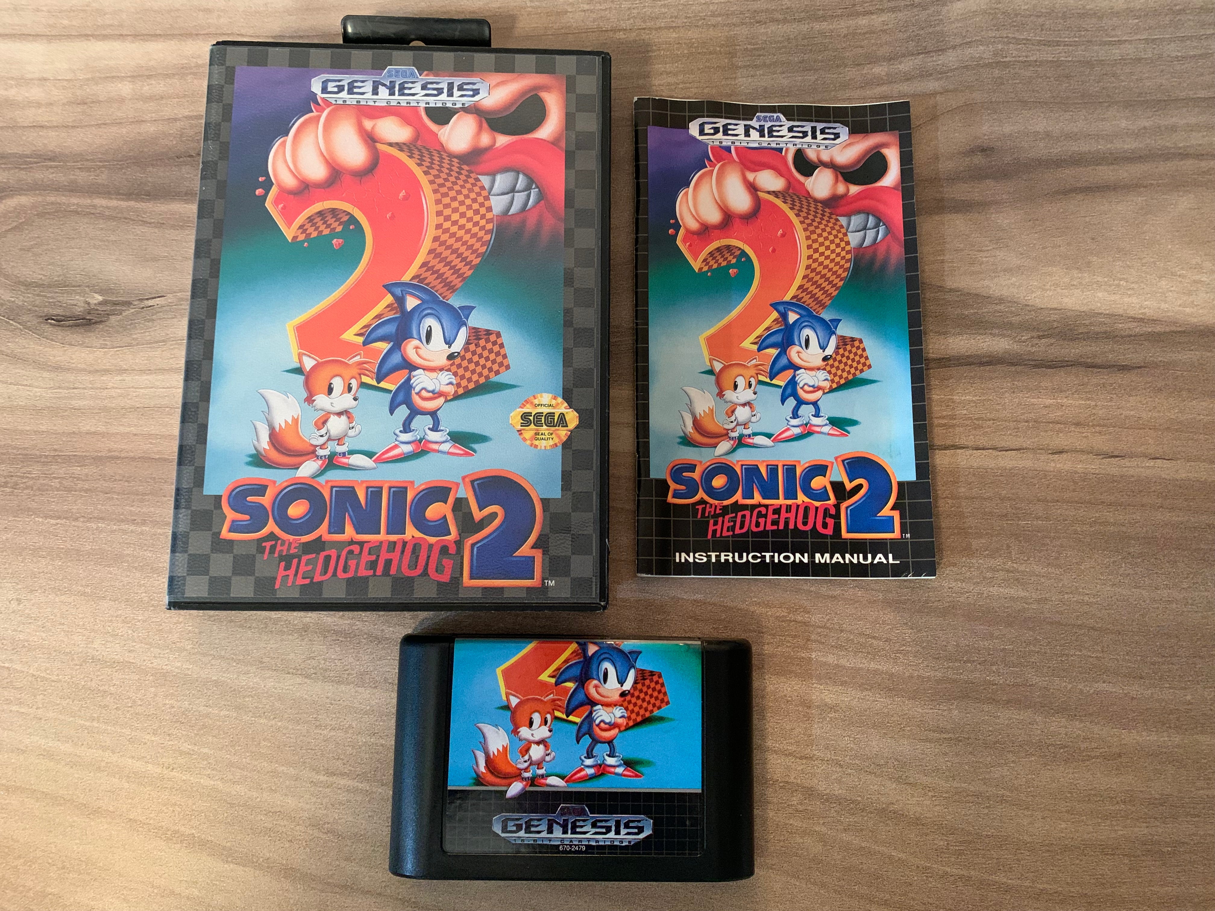 Sega Genesis buy Vintage Sonic the Hedgehog and Sonic the Hedgehog 2 Video Game Cart