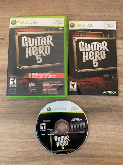 PiXEL-RETRO.COM : MICROSOFT XBOX 360 COMPLETE CIB BOX MANUAL GAME NTSC GUITAR HERO 5