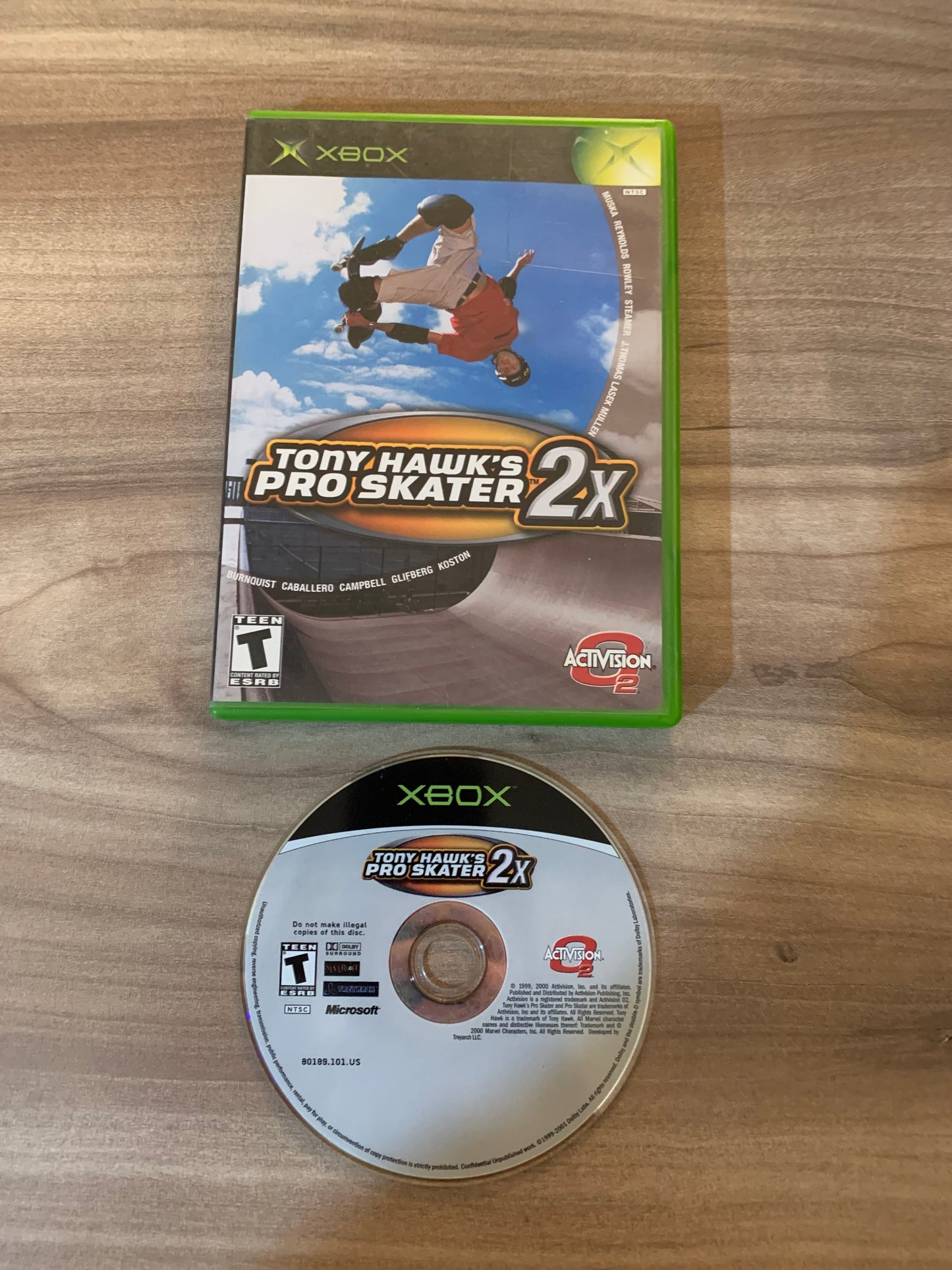 PiXEL-RETRO.COM : MICROSOFT XBOX COMPLETE CIB BOX MANUAL GAME NTSC TONY HAWK'S PRO SKATER 2X