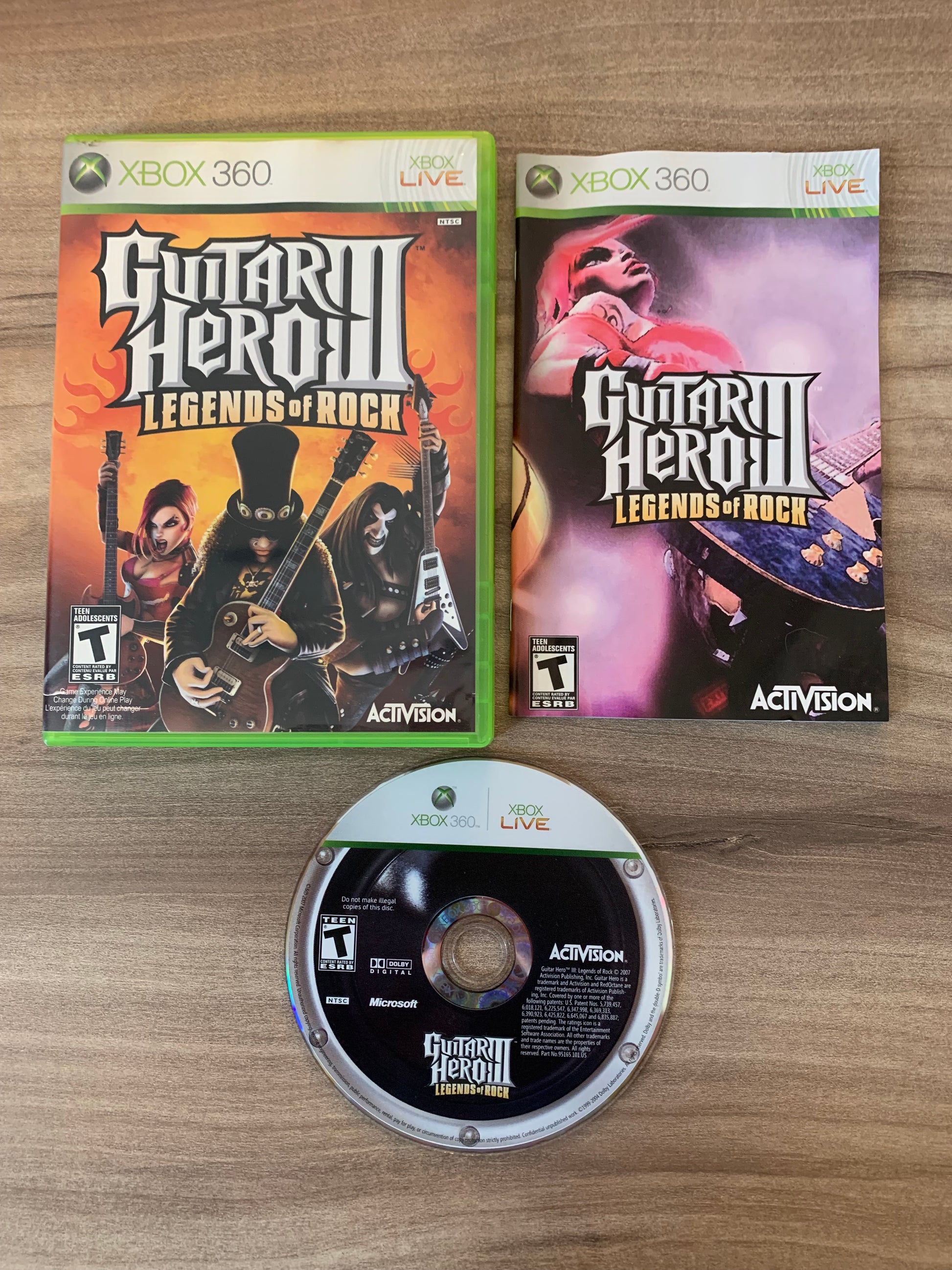 PiXEL-RETRO.COM : MICROSOFT XBOX 360 COMPLETE CIB BOX MANUAL GAME NTSC GUITAR HERO III LEGENDS OF ROCK