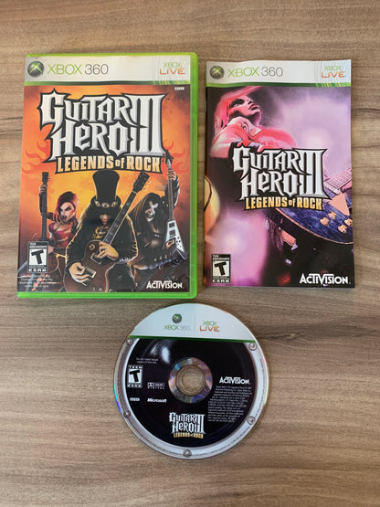 PiXEL-RETRO.COM : MICROSOFT XBOX 360 COMPLETE CIB BOX MANUAL GAME NTSC GUITAR HERO III LEGENDS OF ROCK