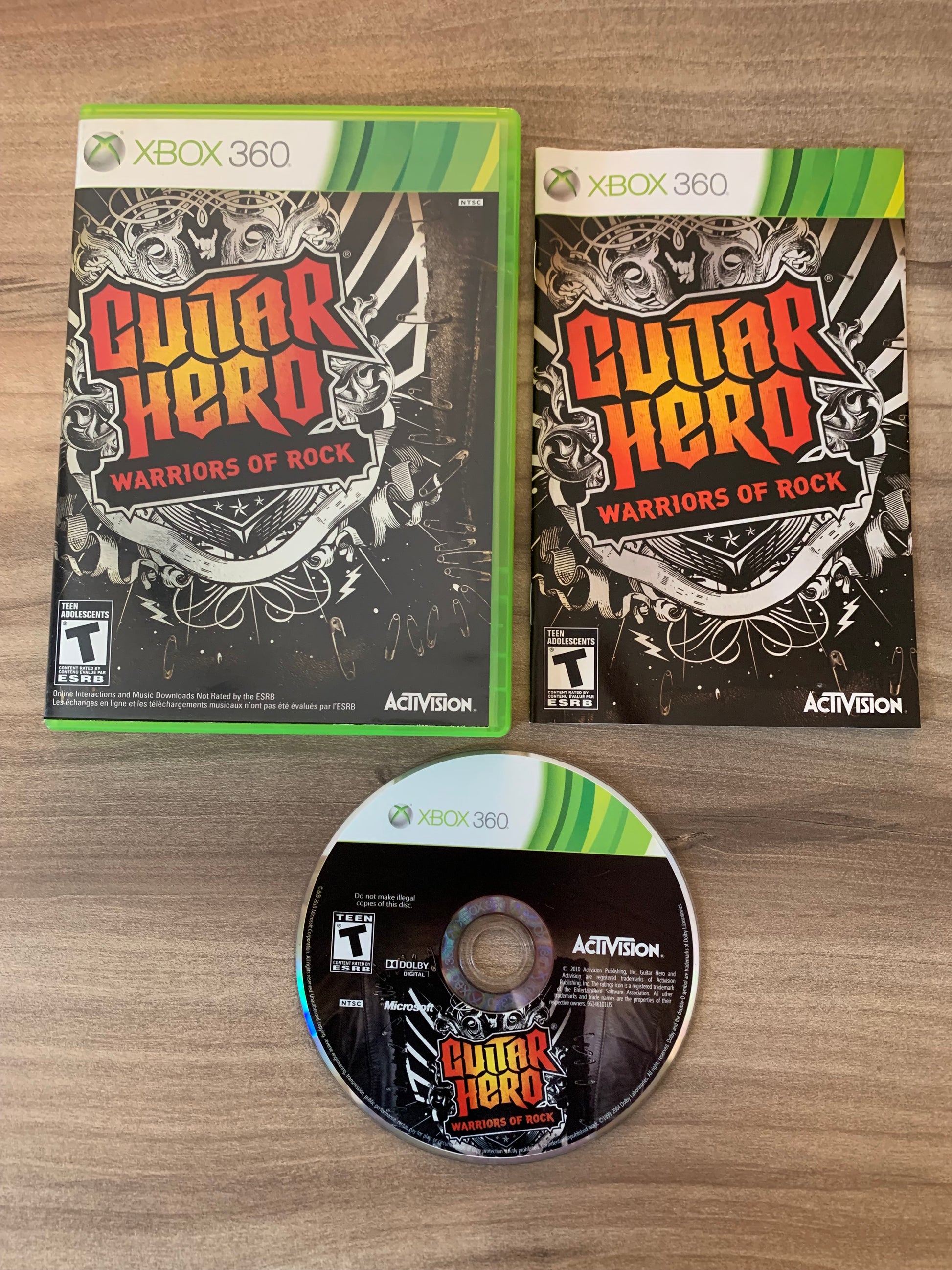 PiXEL-RETRO.COM : MICROSOFT XBOX 360 COMPLETE CIB BOX MANUAL GAME NTSC GUITAR HERO WARRIORS OF ROCK