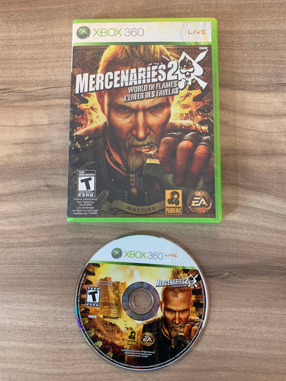 PiXEL-RETRO.COM : MICROSOFT XBOX 360 COMPLETE CIB BOX MANUAL GAME NTSC MERCENARIES WORLD IN FLAMES