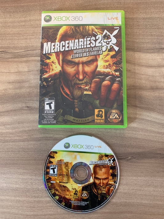 PiXEL-RETRO.COM : MICROSOFT XBOX 360 COMPLETE CIB BOX MANUAL GAME NTSC MERCENARIES WORLD IN FLAMES