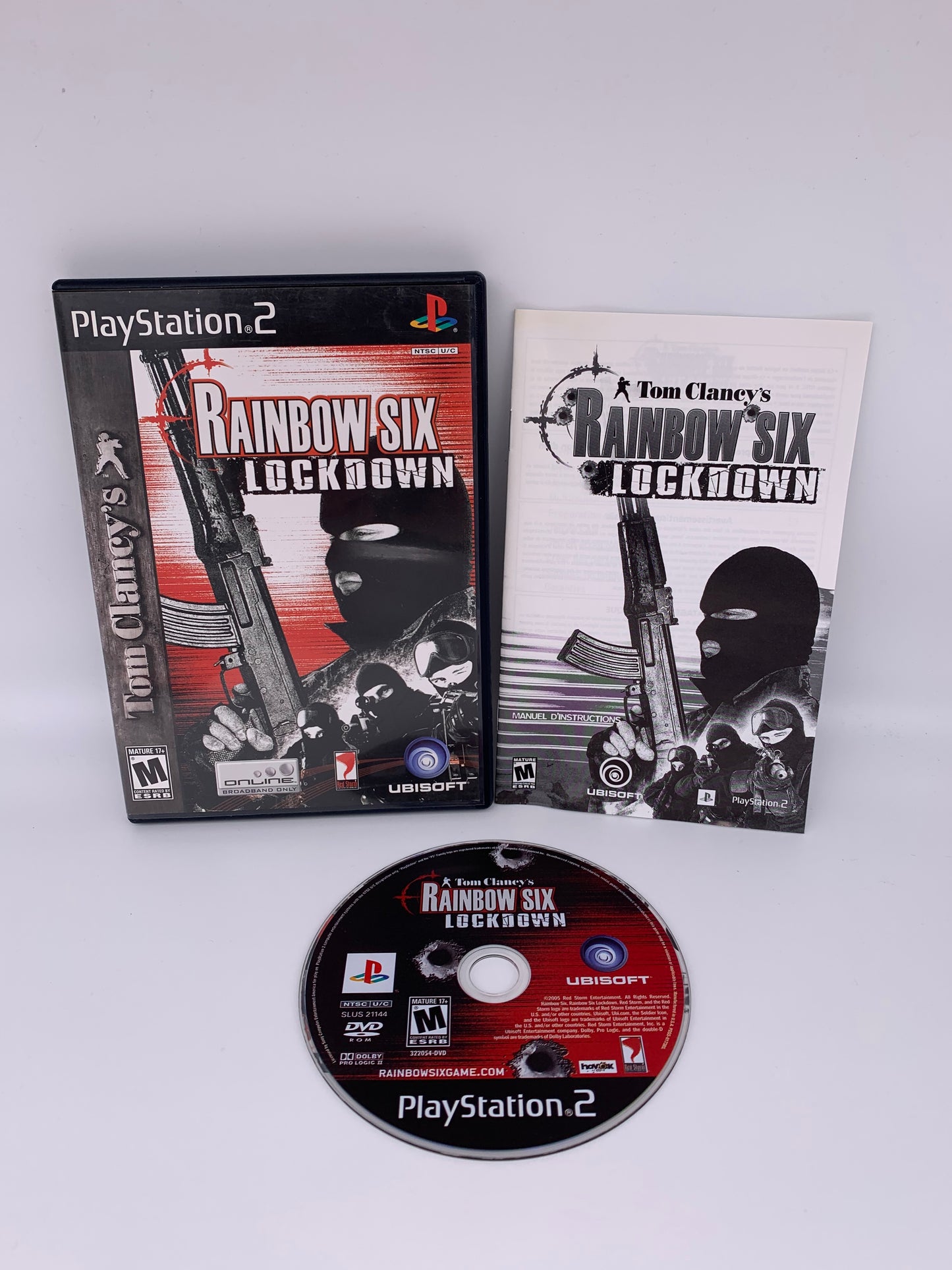 PiXEL-RETRO.COM : SONY PLAYSTATION 2 (PS2) COMPLET CIB BOX MANUAL GAME NTSC TOM CLANCY'S RAINBOW SIX LOCKDOWN