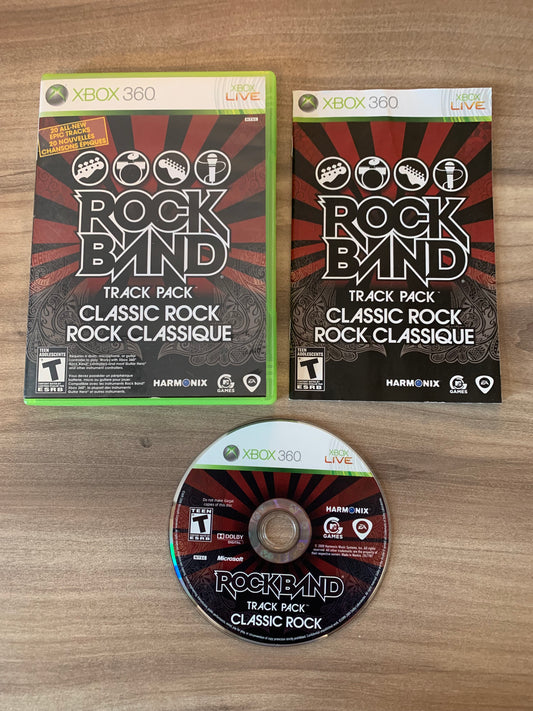 PiXEL-RETRO.COM : MICROSOFT XBOX 360 COMPLETE CIB BOX MANUAL GAME NTSC ROCK BAND TRACK PACK CLASSIC ROCK