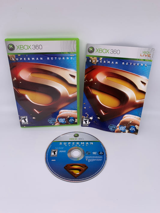 PiXEL-RETRO.COM : MICROSOFT XBOX 360 COMPLETE CIB BOX MANUAL GAME NTSC SUPERMAN RETURNS