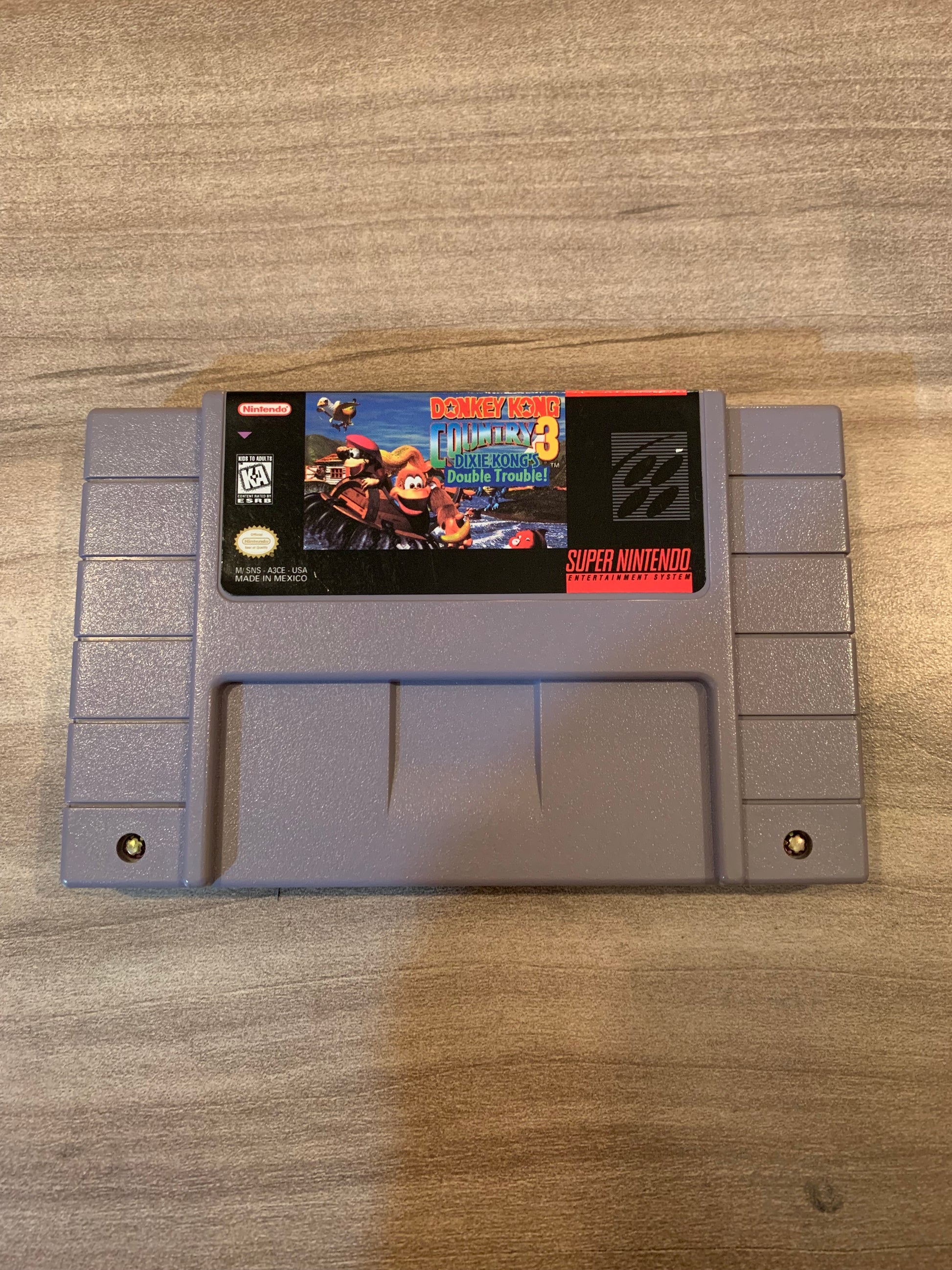 PiXEL-RETRO.COM : SUPER NINTENDO NES (SNES) GAME NTSC DONKEY KONG COUNTRY 3 DIXIE KONG'S DOUBLE TROUBLE!