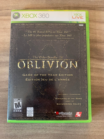 MiCROSOFT XBOX 360 | THE ELDER SCROLLS IV OBLiViON | GAME OF THE YEAR EDiTiON