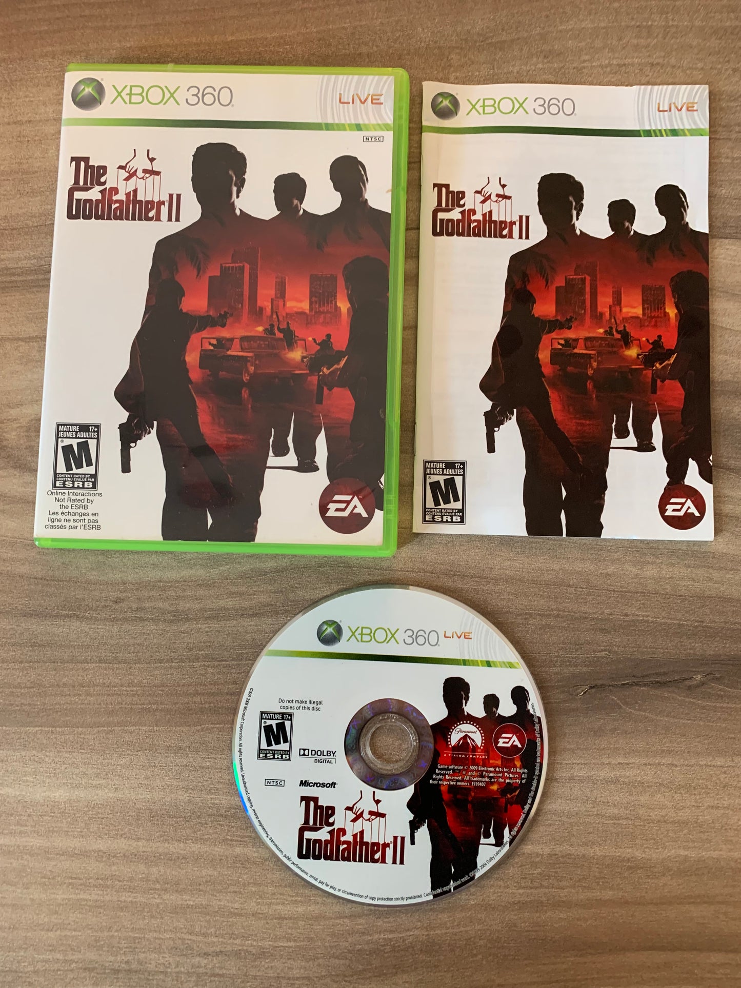 PiXEL-RETRO.COM : MICROSOFT XBOX 360 COMPLETE CIB BOX MANUAL GAME NTSC THE GODFATHER II