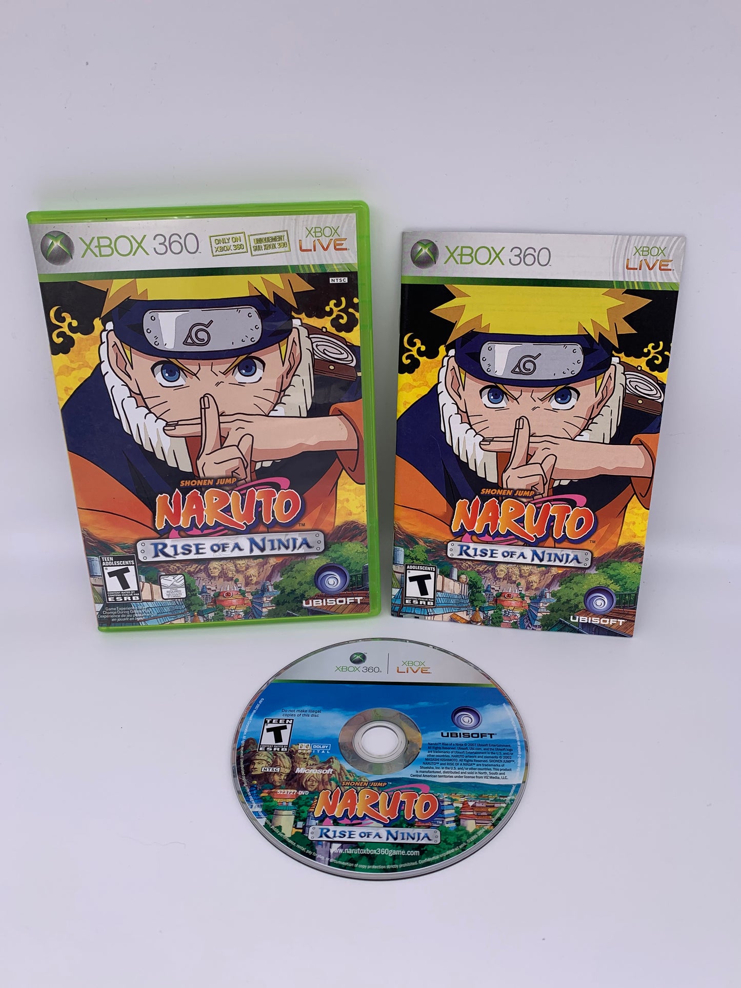 PiXEL-RETRO.COM : MICROSOFT XBOX 360 COMPLETE CIB BOX MANUAL GAME NTSC NARUTO RISE OF A NINJA