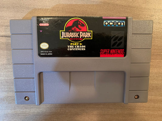 PiXEL-RETRO.COM : SUPER NINTENDO NES (SNES) GAME NTSC JURASSIC PARK PART 2 : THE CHAOS CONTINUES