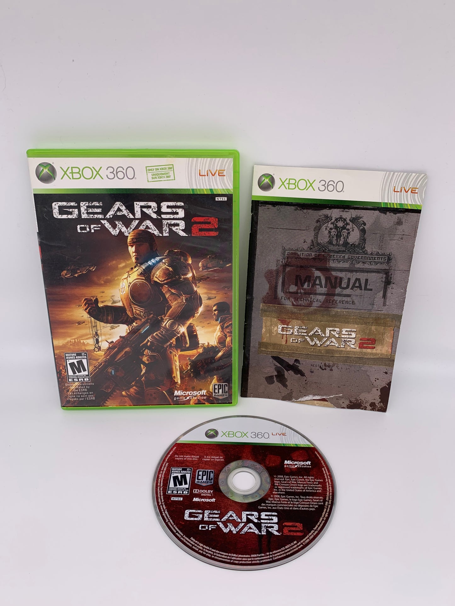 PiXEL-RETRO.COM : MICROSOFT XBOX 360 COMPLETE CIB BOX MANUAL GAME NTSC GEAR OF WAR 2