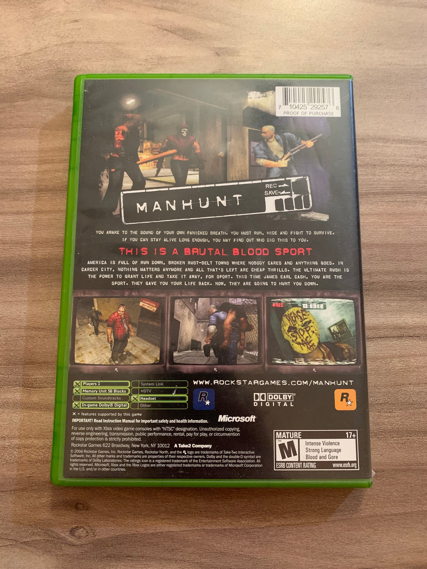 MiCROSOFT XBOX ORiGiNAL | MANHUNT