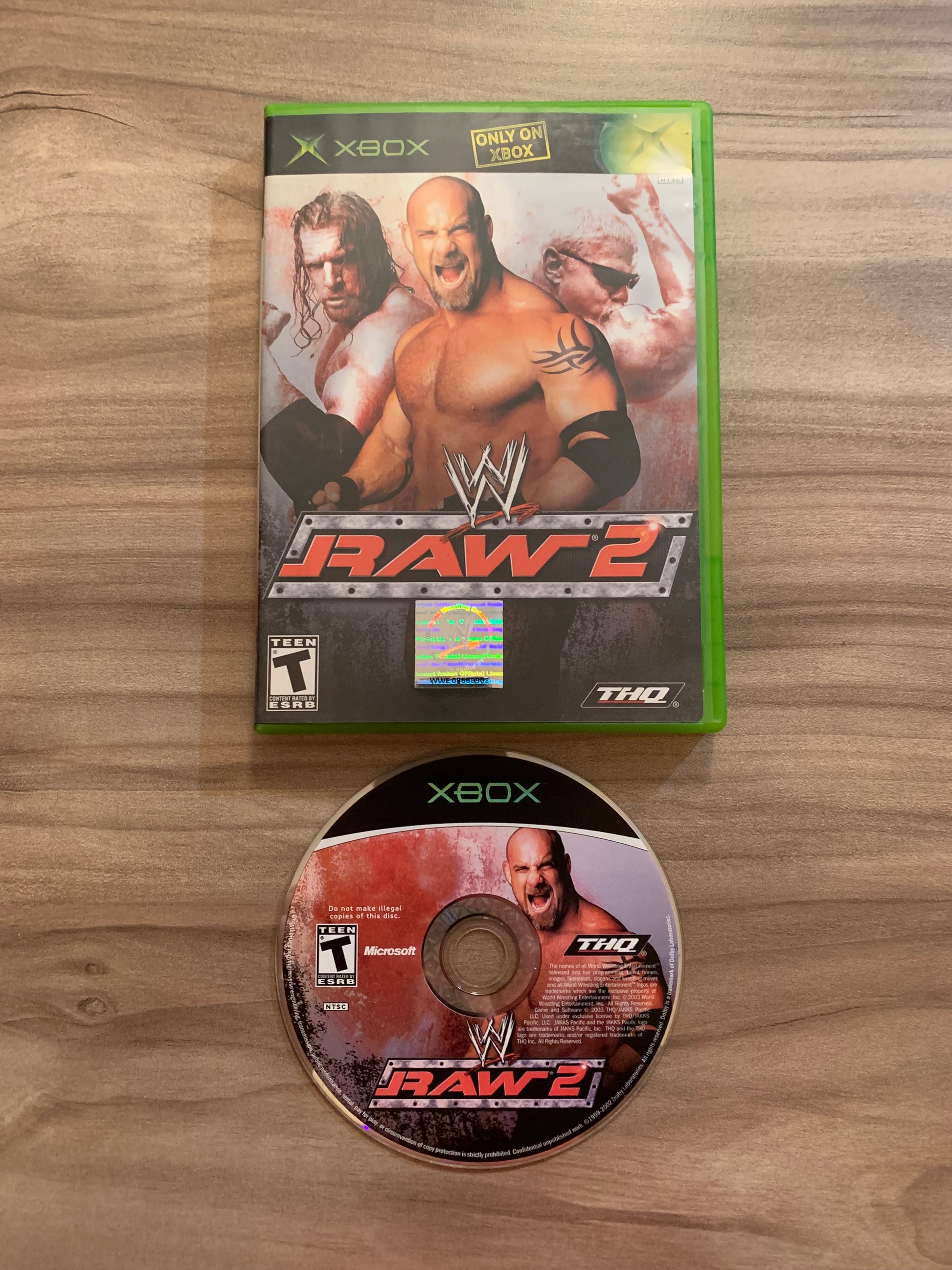 PiXEL-RETRO.COM : MICROSOFT XBOX COMPLETE CIB BOX MANUAL GAME NTSC WWE RAW 2