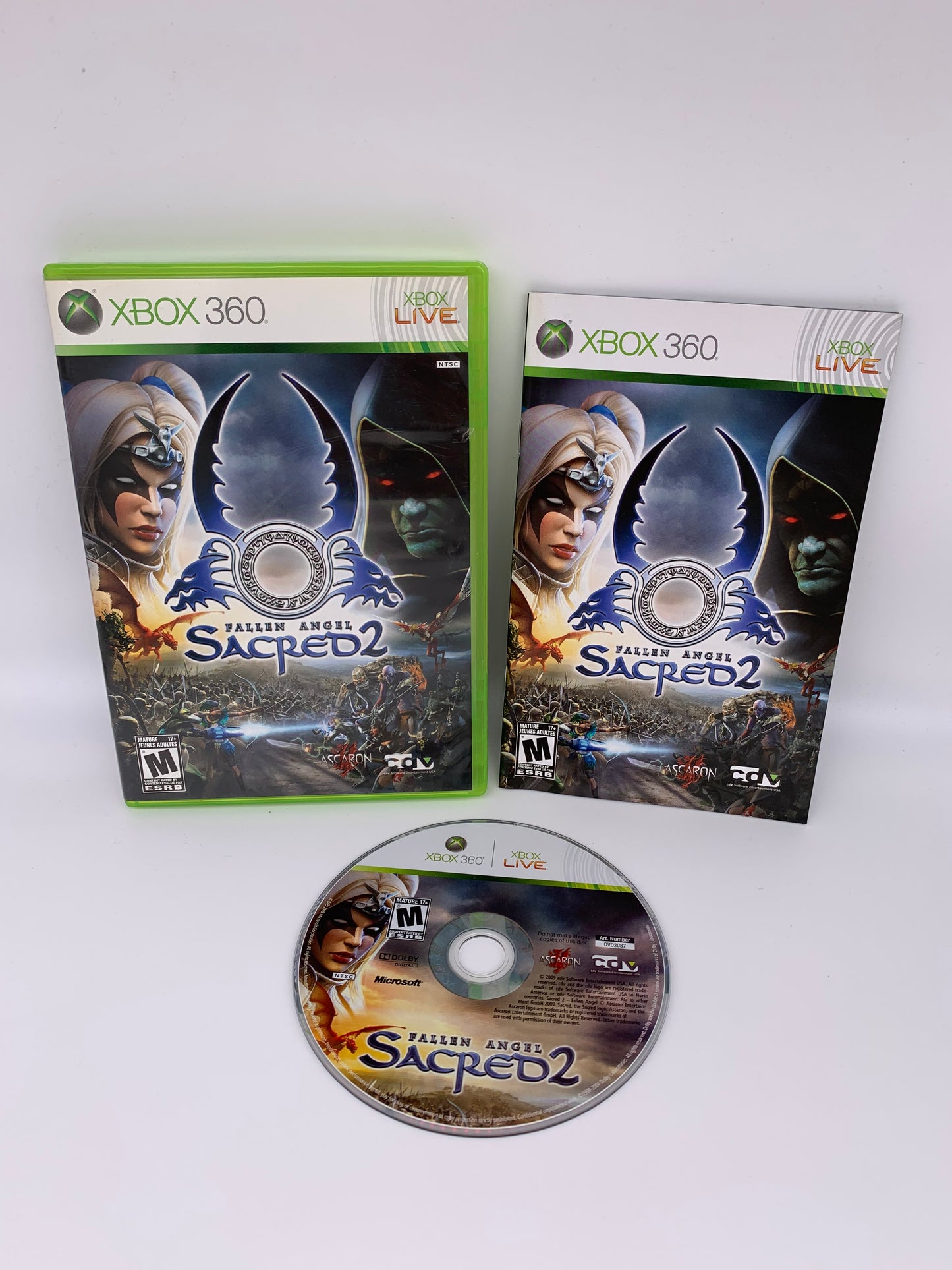 PiXEL-RETRO.COM : MICROSOFT XBOX 360 COMPLETE CIB BOX MANUAL GAME NTSC SACRED 2 FALLEN ANGEL