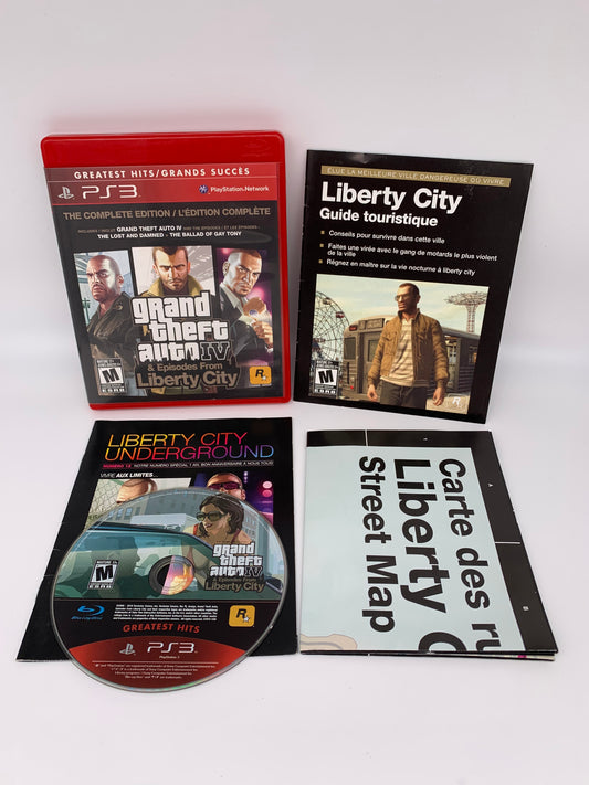 PiXEL-RETRO.COM : SONY PLAYSTATION 3 (PS3) COMPLET CIB BOX MANUAL GAME NTSC GRAND THEFT AUTO IV & EPISODE FROM LIBERTY CITY
