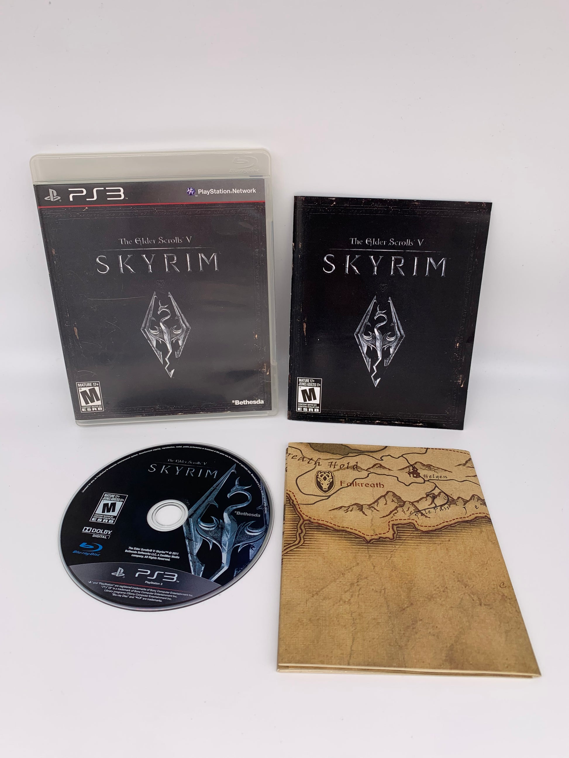 PiXEL-RETRO.COM : SONY PLAYSTATION 3 PS3 THE ELDER SCROLLS V 5 SKYRIM COMPLETE GAME BOX MANUAL MAP NTSC