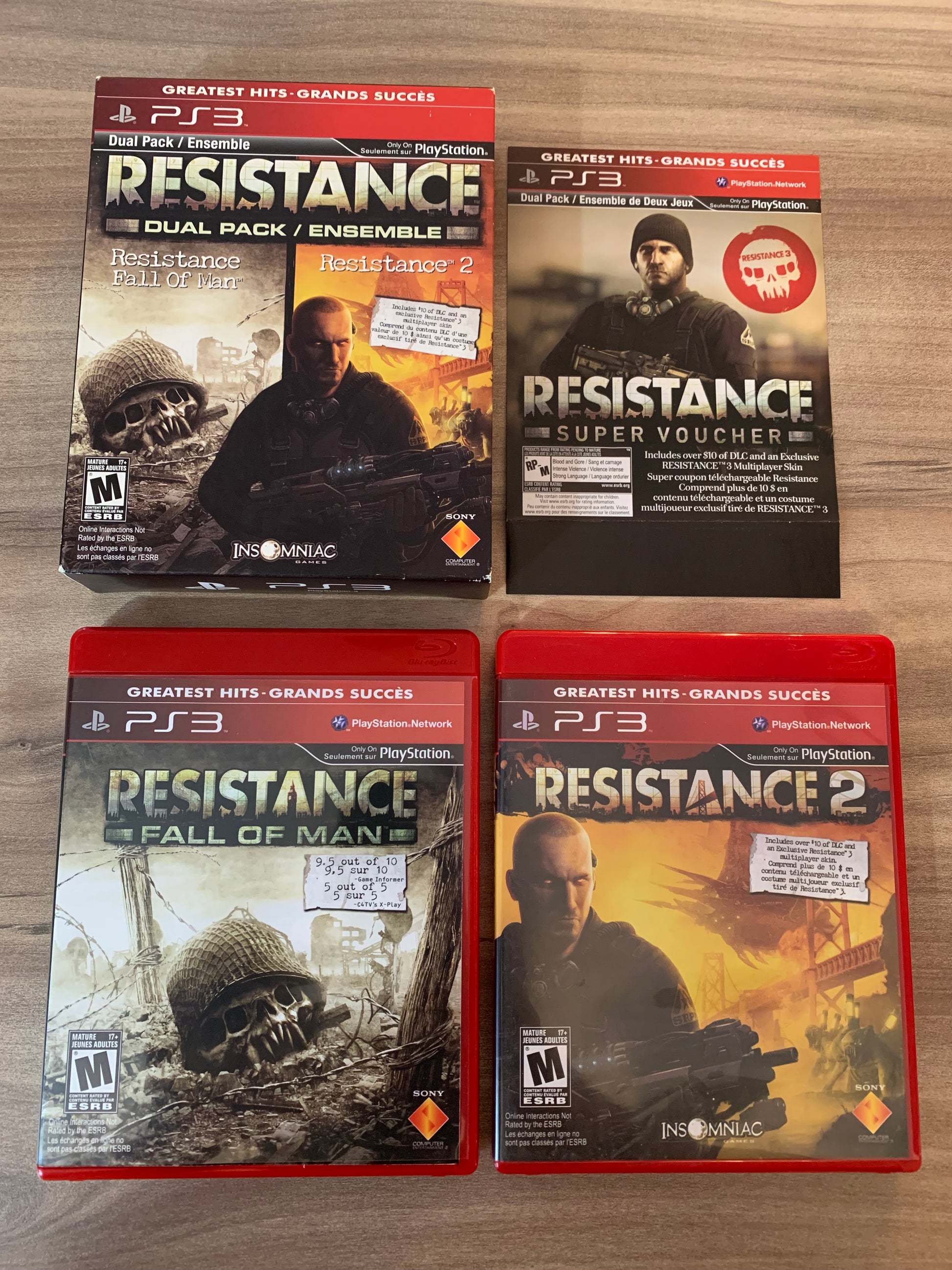 PiXEL-RETRO.COM : SONY PLAYSTATION 3 (PS3) COMPLETE IN BOX CIB MANUAL GAME NTSC RESISTANCE FALL OF MAN & 2 GREATEST HITS DUAL PACK