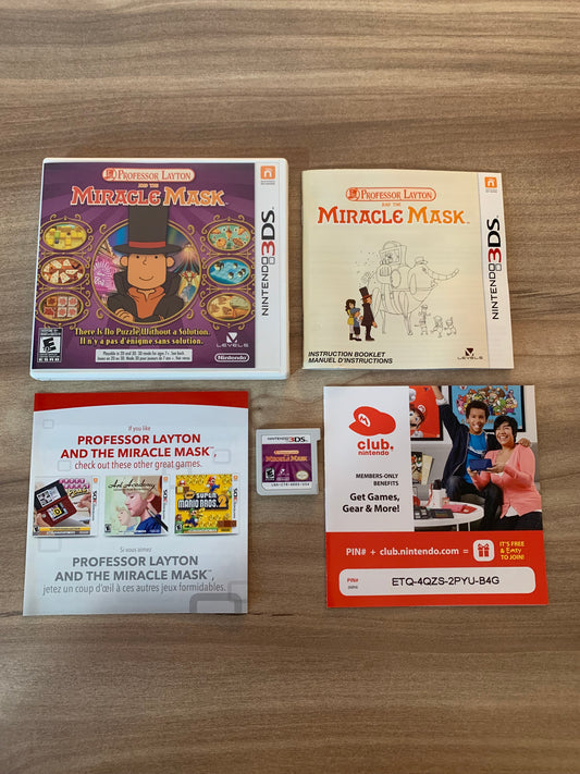 PiXEL-RETRO.COM : NINTENDO 3DS (3DS) COMPLETE CIB BOX MANUAL GAME NTSC PROFESSORS LAYTON AND THE MIRACLE MASK