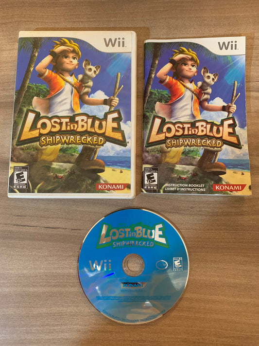 PiXEL-RETRO.COM : NINTENDO WII COMPLET CIB BOX MANUAL GAME NTSC LOST IN BLUE SHIPWRECKED