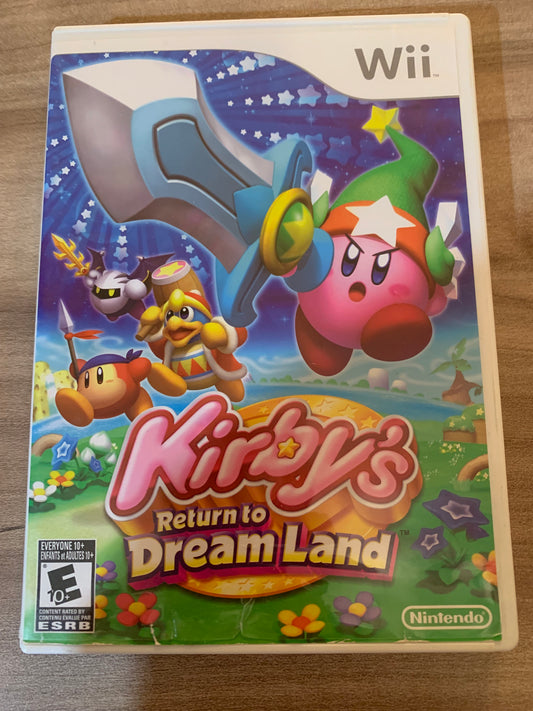 PiXEL-RETRO.COM : NINTENDO WII COMPLET CIB BOX MANUAL GAME NTSC KIRBY'S RETURN TO DREAM LAND