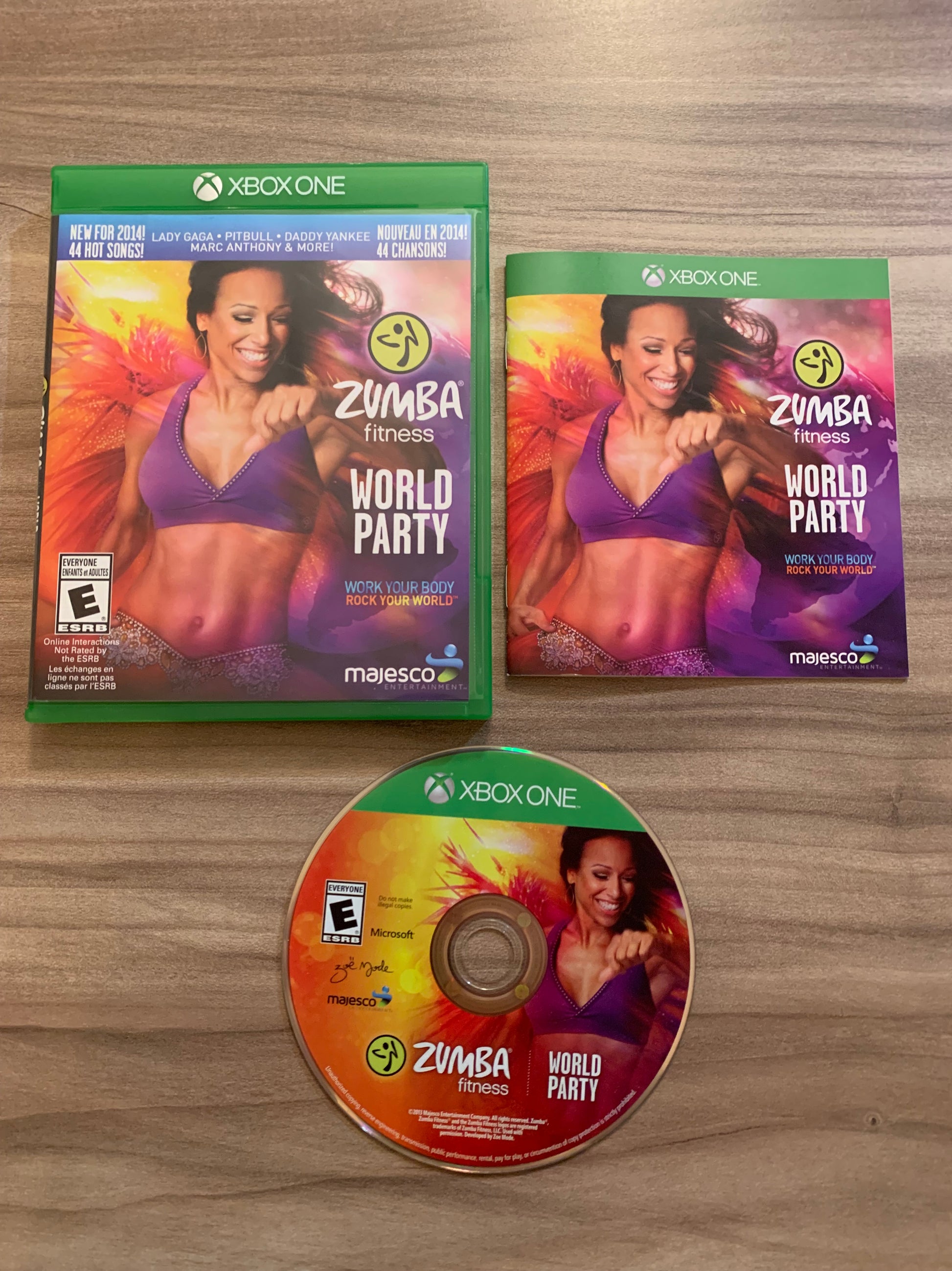 PiXEL-RETRO.COM : MICROSOFT XBOX ONE COMPLETE CIB BOX MANUAL GAME NTSC ZUMBA FITNESS WORLD PARTY