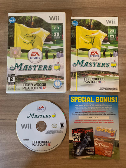 PiXEL-RETRO.COM : NINTENDO WII TIGER WOODS PGA TOUR 12 MASTERS COMPLETE GAME BOX MANUAL NTSC