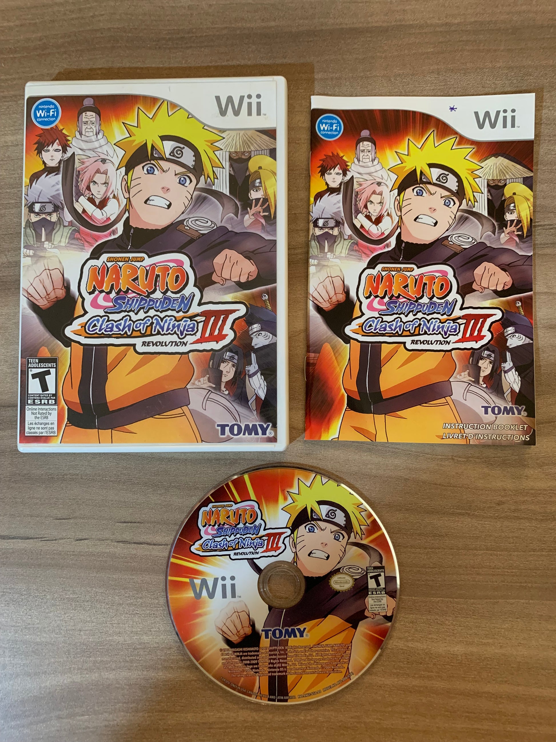 PiXEL-RETRO.COM : NINTENDO WII COMPLET CIB BOX MANUAL GAME NTSC NARUTO SHIPPUDEN CLASH OF NINJA REVOLUTION III