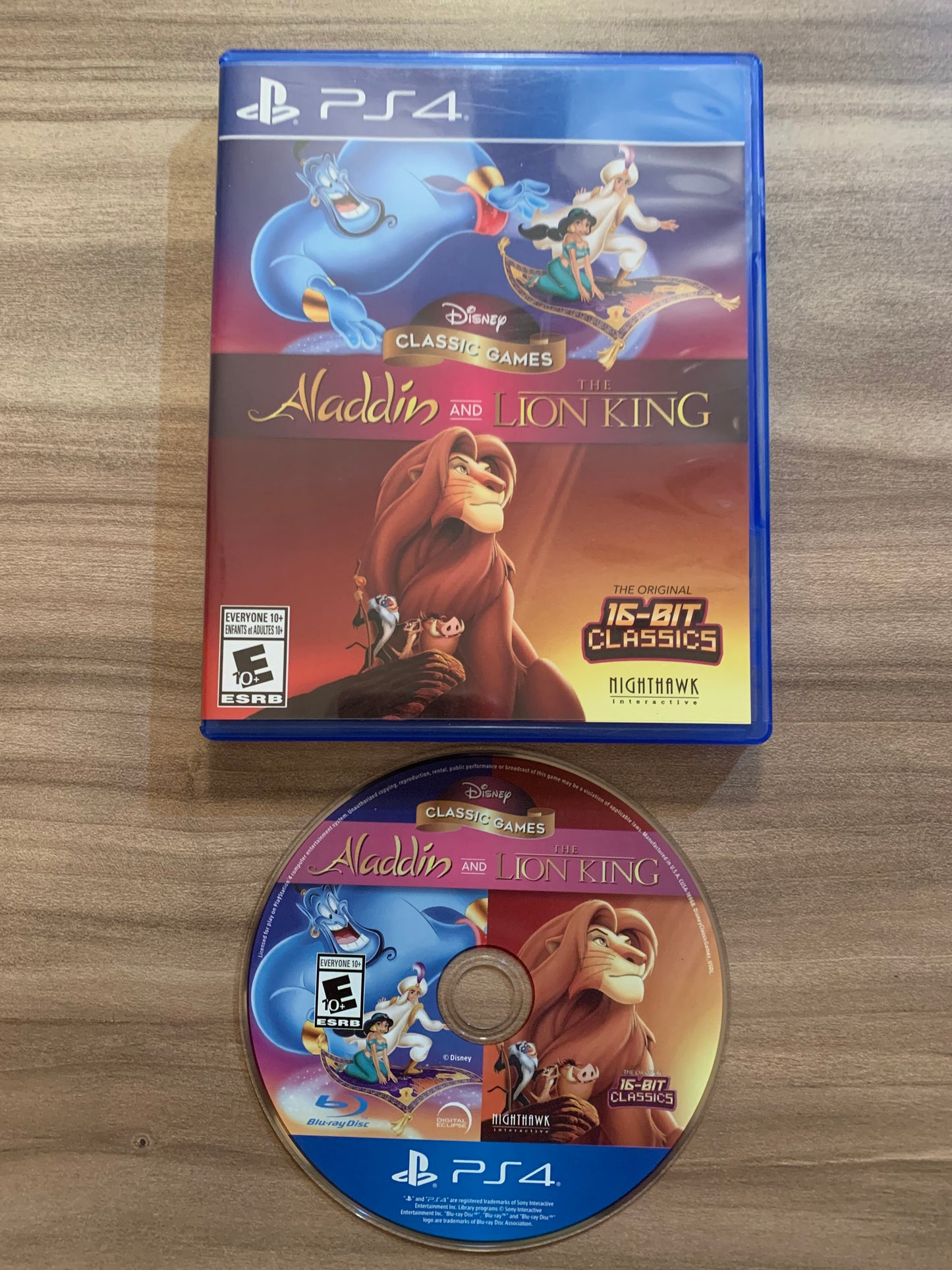 PiXEL-RETRO.COM : SONY PLAYSTATION 4 (PS4) COMPLETE CIB BOX MANUAL GAME NTSC DISNEY CLASSIC GAMES ALADDIN AND THE LION KING