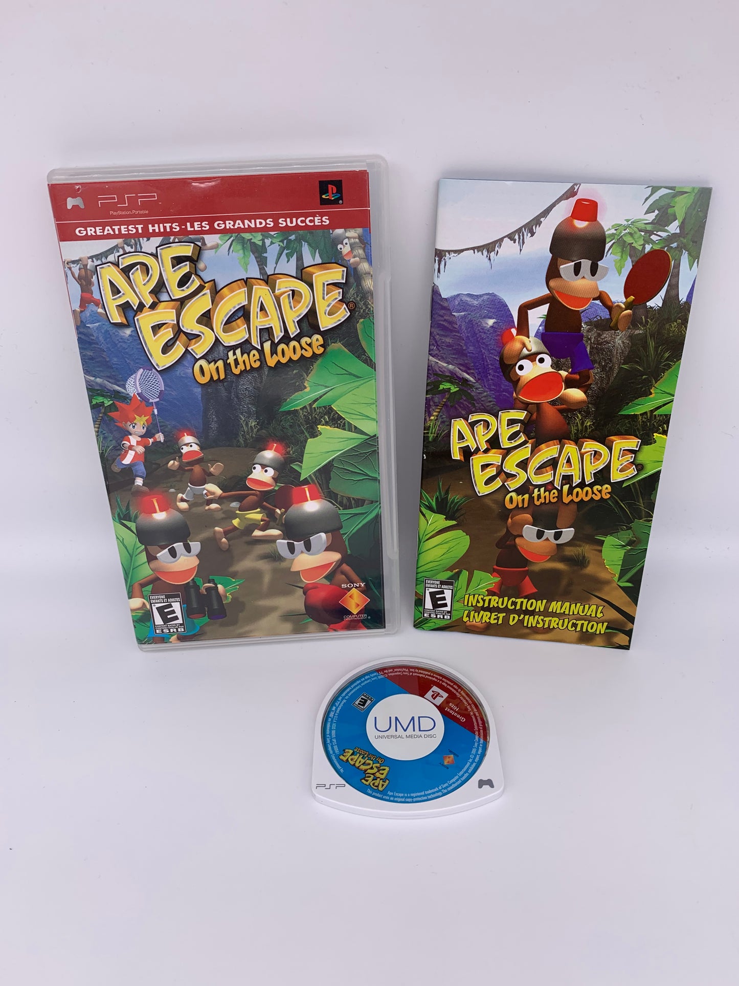 PiXEL-RETRO.COM : SONY PLAYSTATION PORTABLE (PSP) COMPLET CIB BOX MAAL GAME NTSC APE ESCAPE ON THE LOOSE