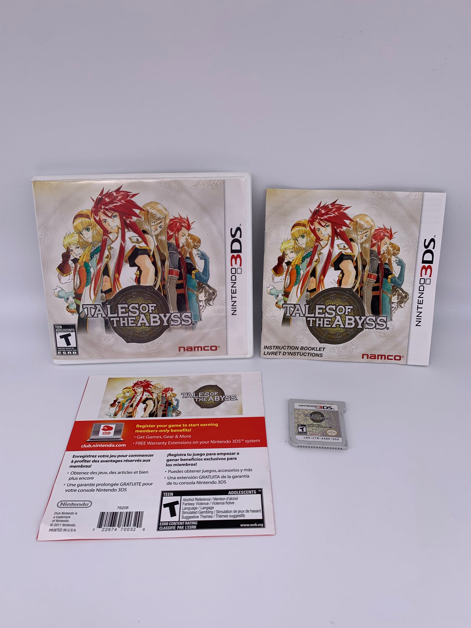 PiXEL-RETRO.COM : NINTENDO 3DS (3DS) TALES OF THE ABYSS COMPLETE CIB BOX MANUAL GAME NTSC