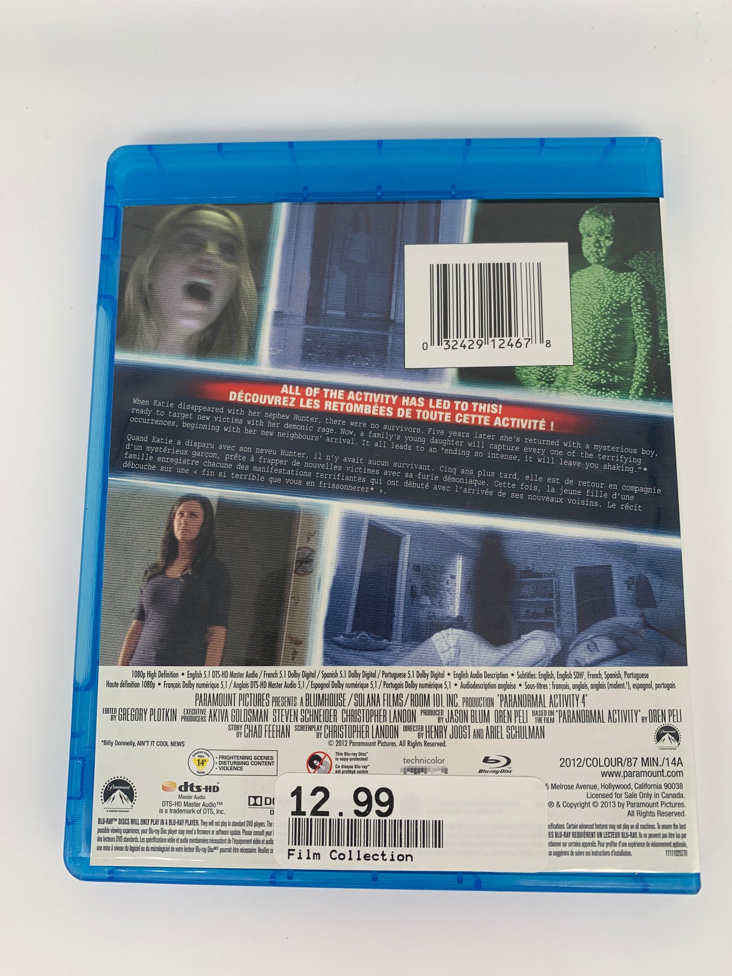 FiLM BLU-RAY | ACTiViTÉ PARANORMALE 4 [PARANORMAL ACTiViTY 4]