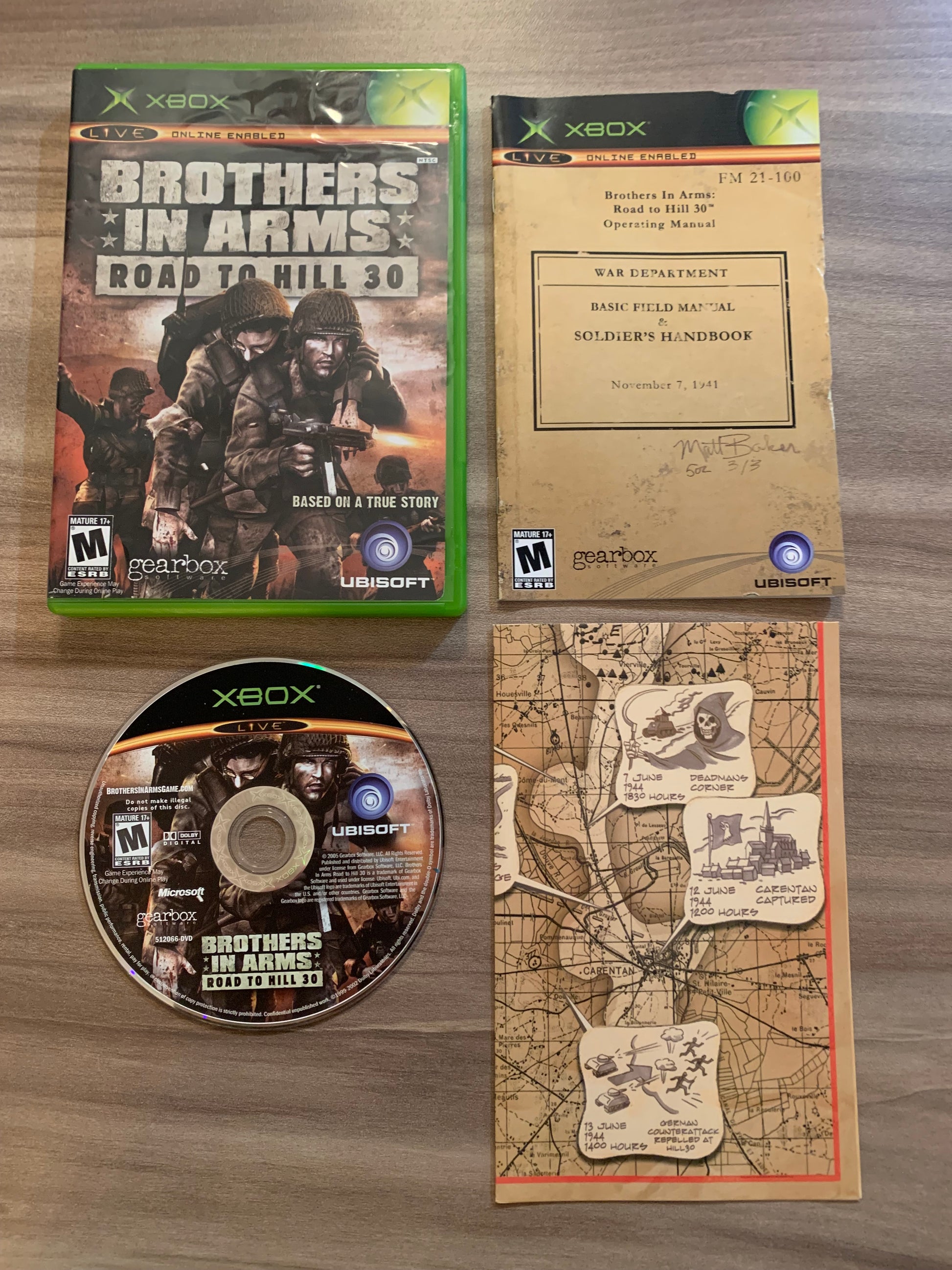 PiXEL-RETRO.COM : MICROSOFT XBOX COMPLETE CIB BOX MANUAL GAME NTSC BROTHERS IN ARMS ROAD TO HILL 30