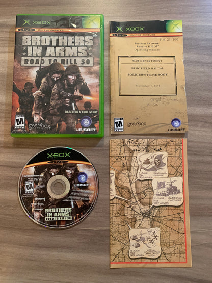 PiXEL-RETRO.COM : MICROSOFT XBOX COMPLETE CIB BOX MANUAL GAME NTSC BROTHERS IN ARMS ROAD TO HILL 30