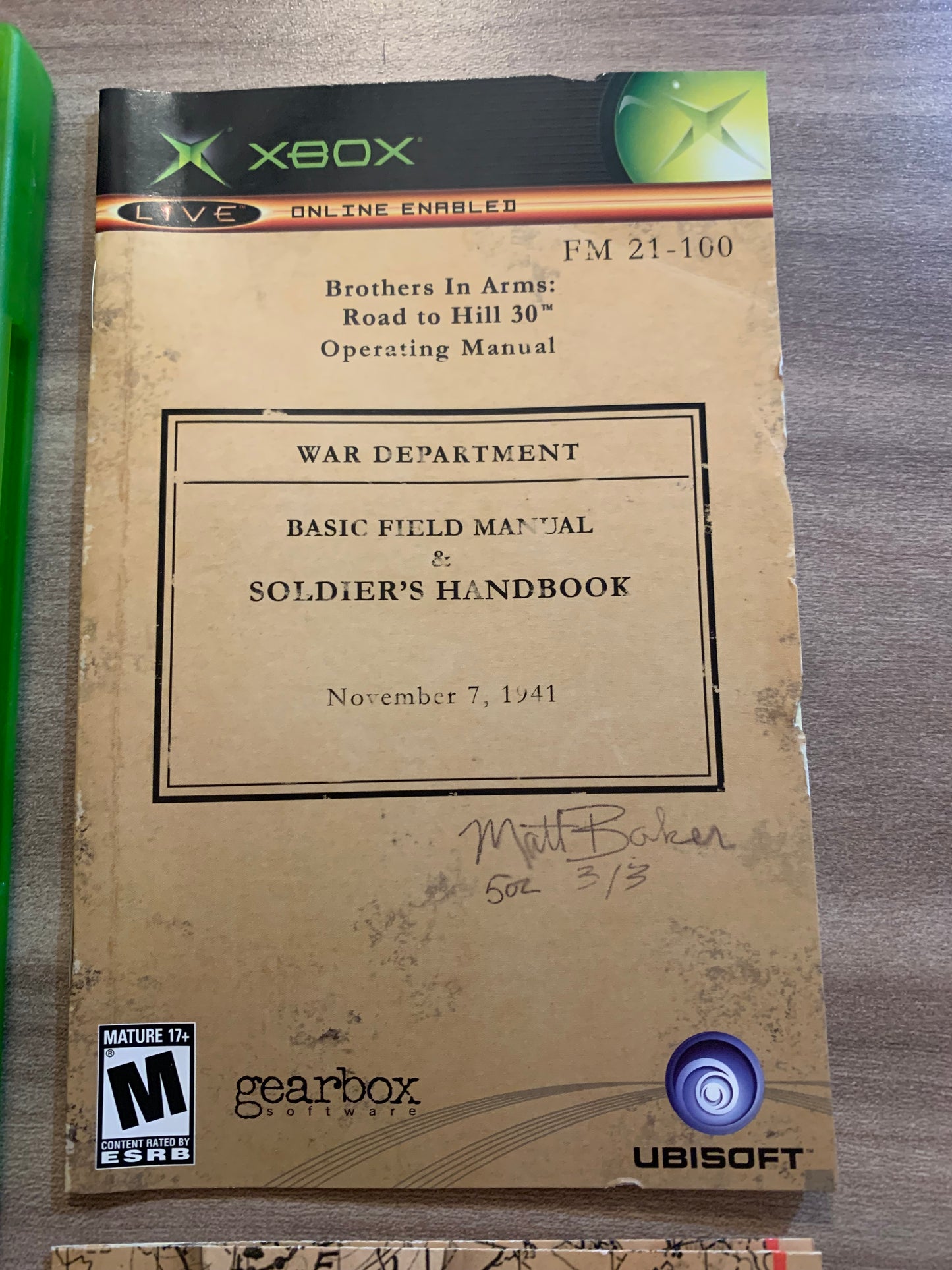 MiCROSOFT XBOX ORiGiNAL | BROTHERS iN ARMS ROAD TO HiLL 30