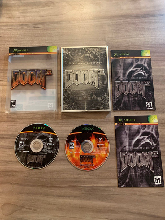 PiXEL-RETRO.COM : MICROSOFT XBOX COMPLETE CIB BOX MANUAL GAME NTSC DOOM 3 LIMITED COLLECTOR'S EDITION