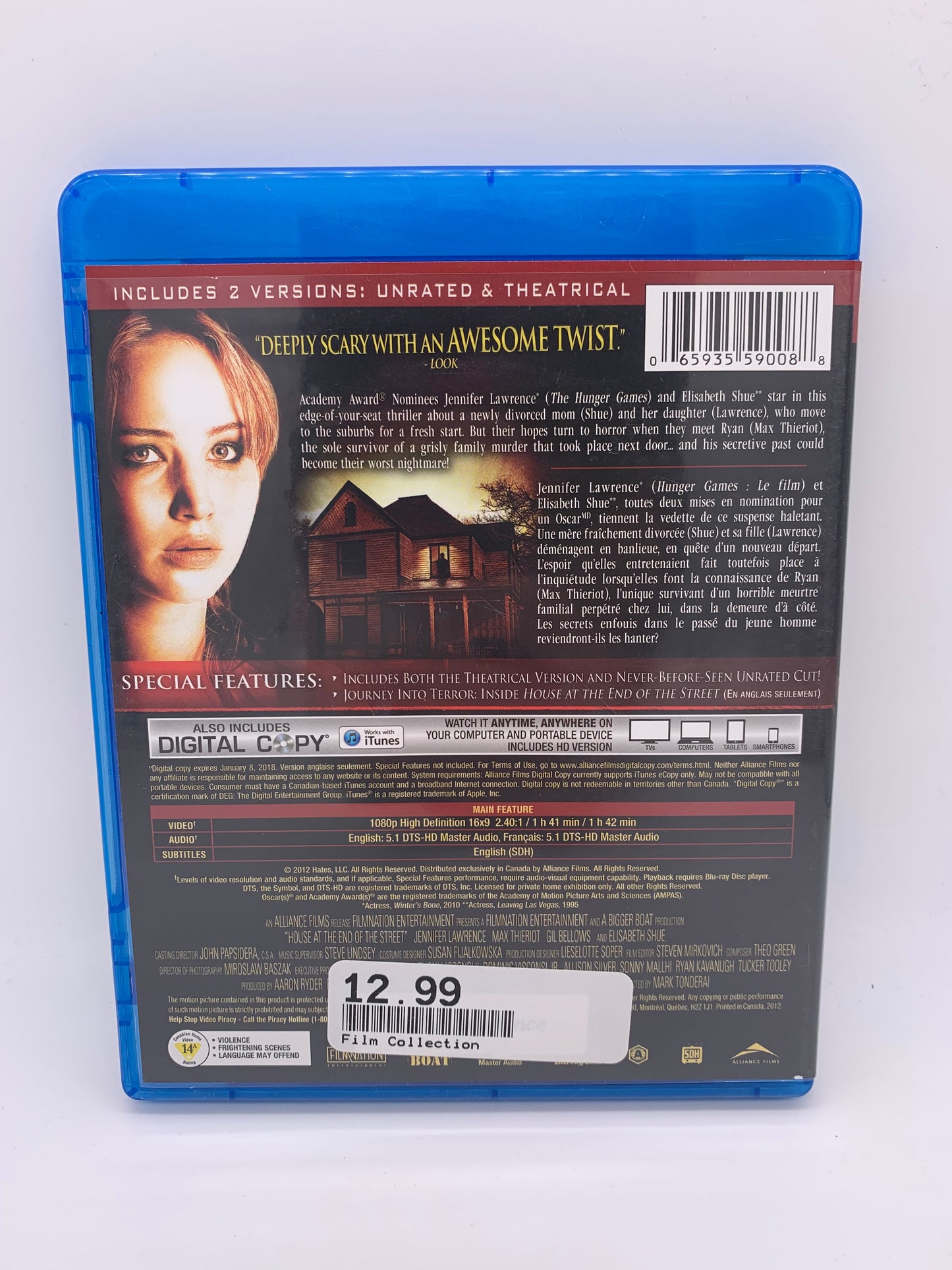 BLU-RAY FILM | LA MAiSON AU BOUT DE LA RUE [HOUSE AT THE END OF THE STREET]