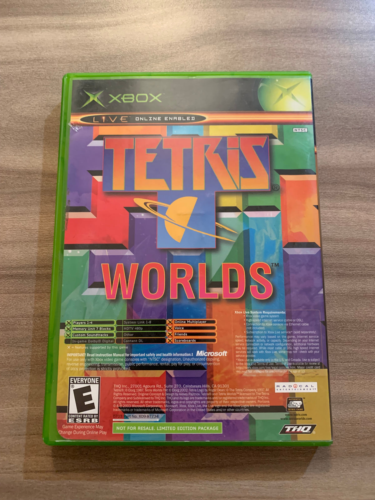 MiCROSOFT XBOX ORiGiNAL | STAR WARS THE CLONE WARS &amp; TETRiS WORLDS | NOT FOR RESALE