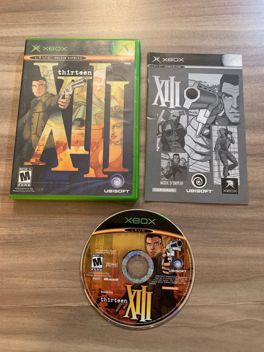 PiXEL-RETRO.COM : MICROSOFT XBOX COMPLETE CIB BOX MANUAL GAME NTSC THIRTEEN XIII