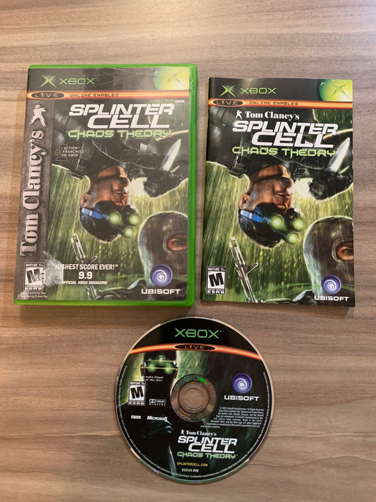 PiXEL-RETRO.COM : MICROSOFT XBOX COMPLETE CIB BOX MANUAL GAME NTSC TOM CLANCEY'S SPLINTER CELL CHAOS THEORY